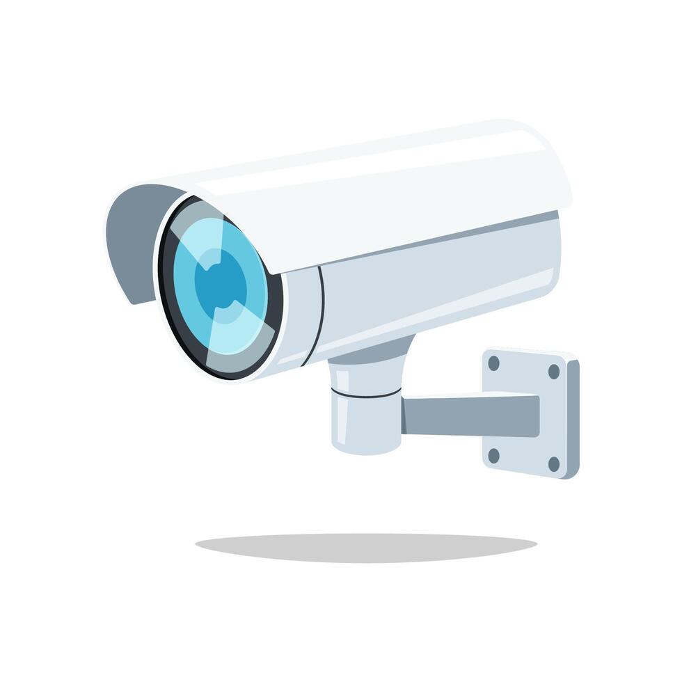 White CCTV isolated on white background. vector
