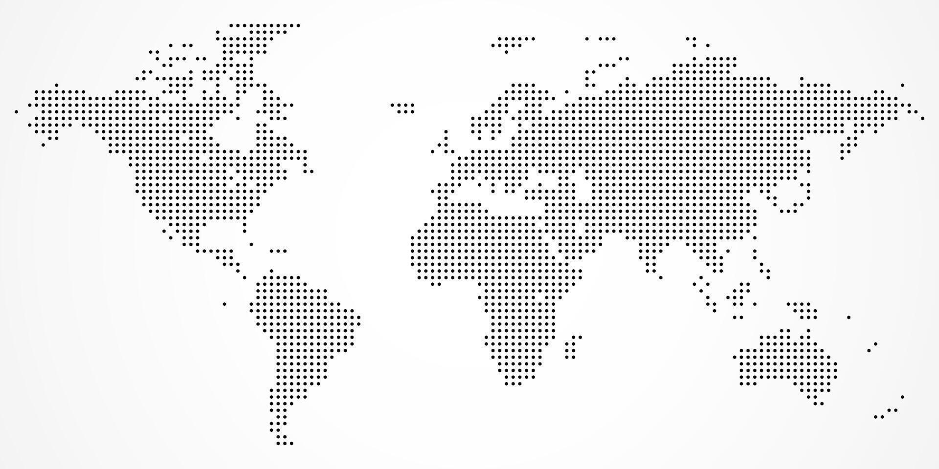 Monochrome hexagon world map dotted in a stylish manner ideal for educational and design purposes vector