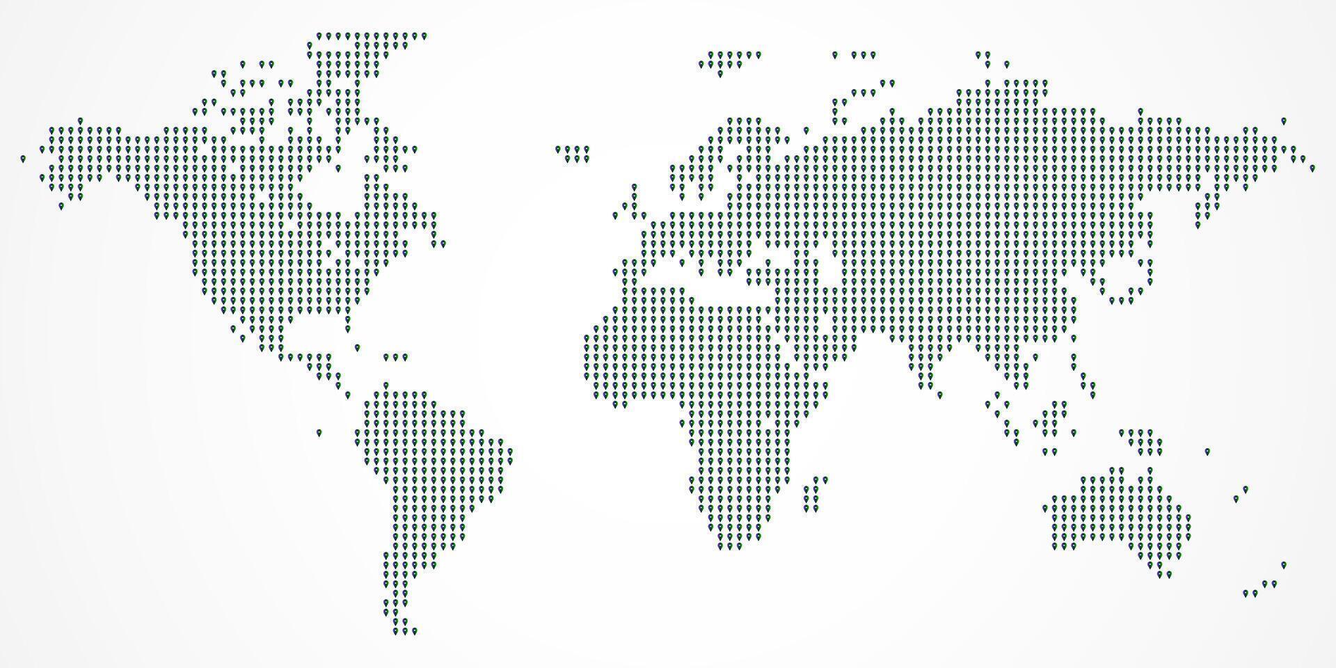 Abstract world map dotted for global communication and geographic visualization location view vector