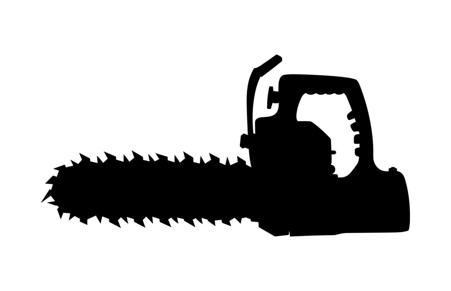 Chain Saw Clipart Silhouette vector