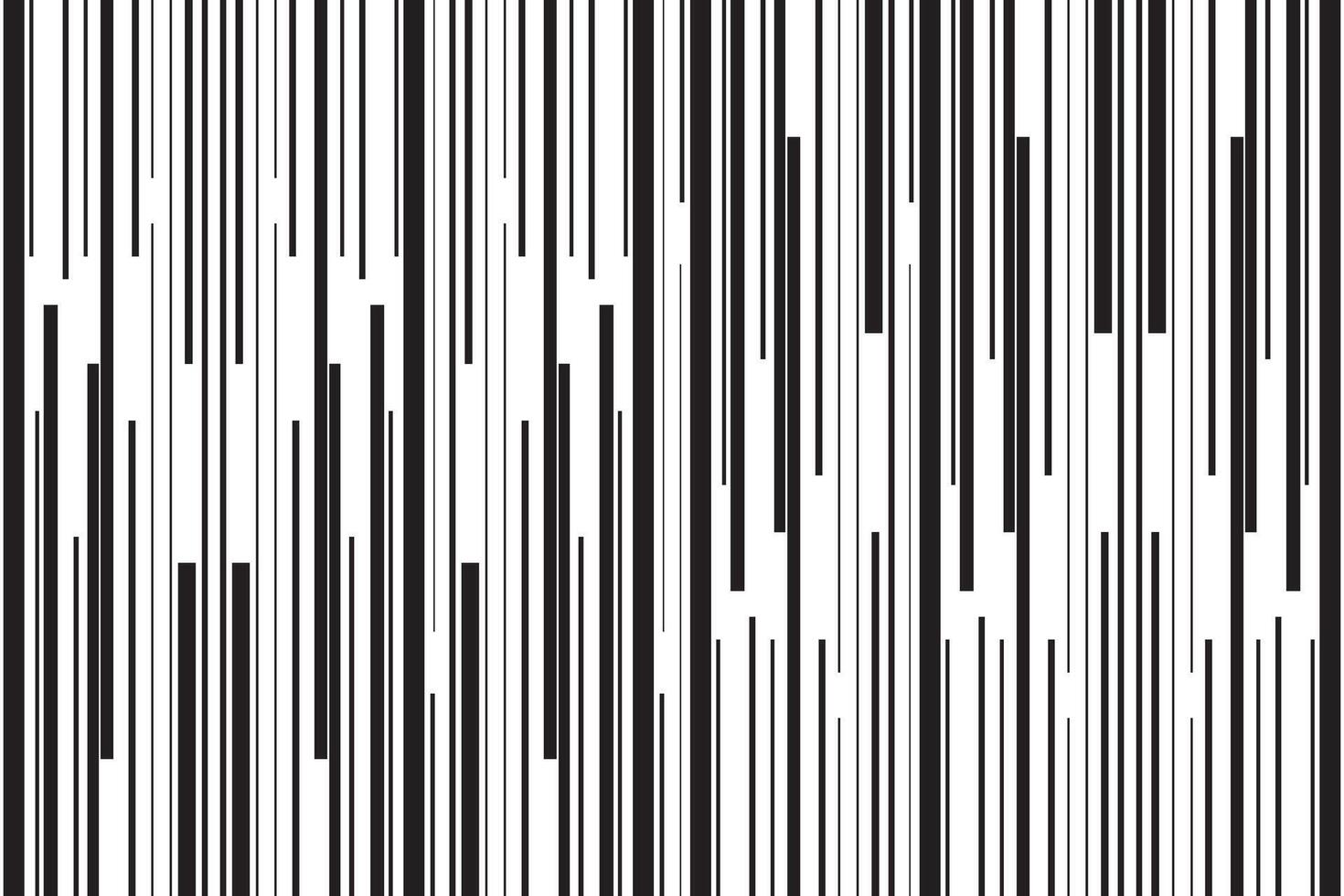 Black and White Vertical Line Pattern with Abstract Geometric Minimalist Design vector