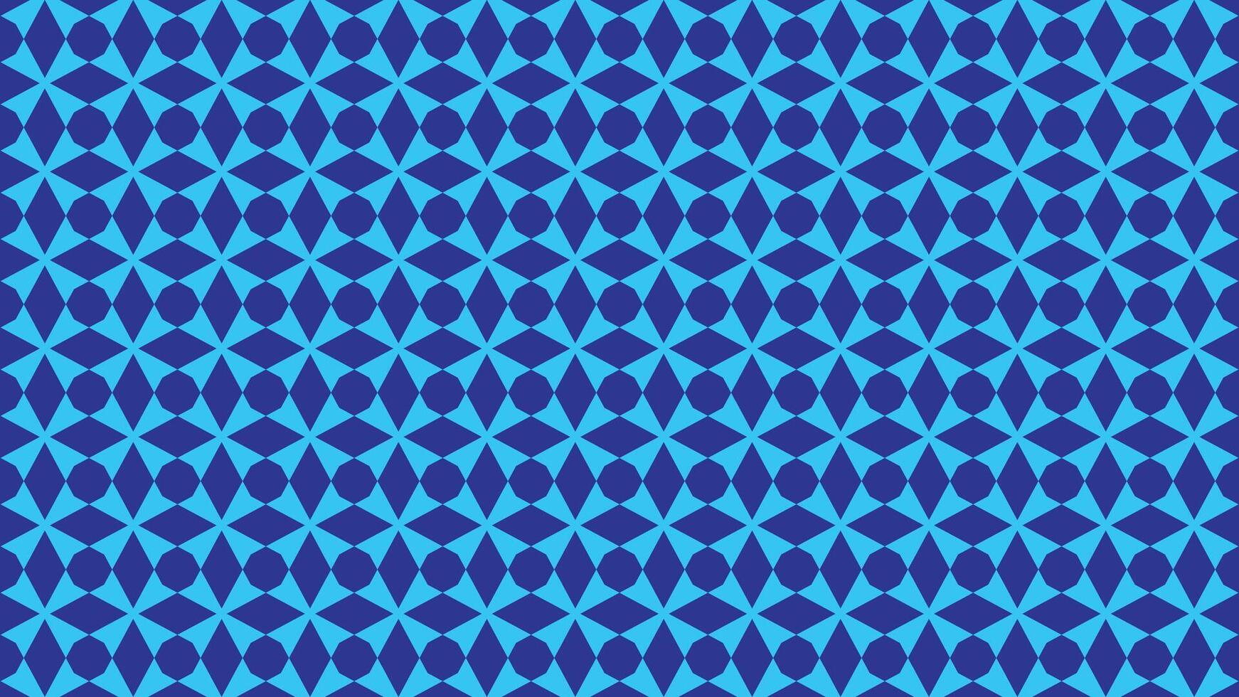 Dark blue octagon and rhombuses pattern of geometric shapes light blue background banner. vector
