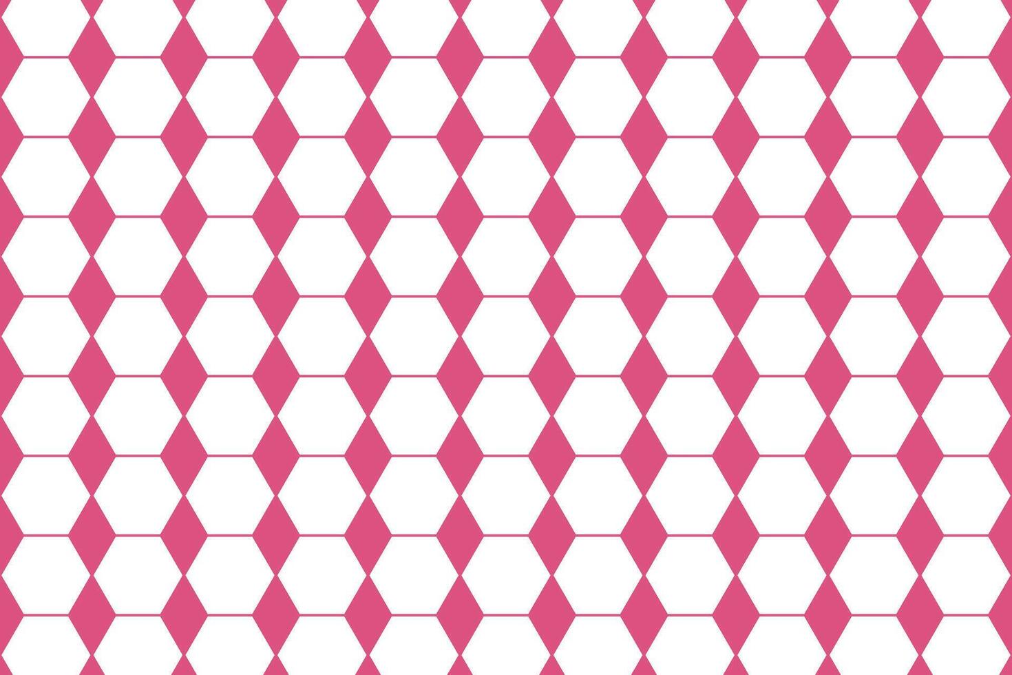 Geometric pattern with pink rhombuses and White hexagon shapes elements banner design. vector