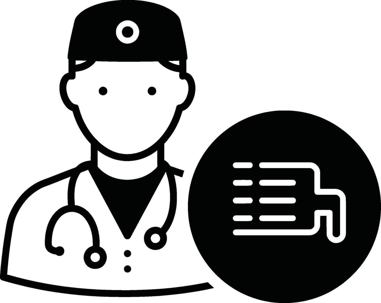 A doctor is holding a paper with a check mark vector