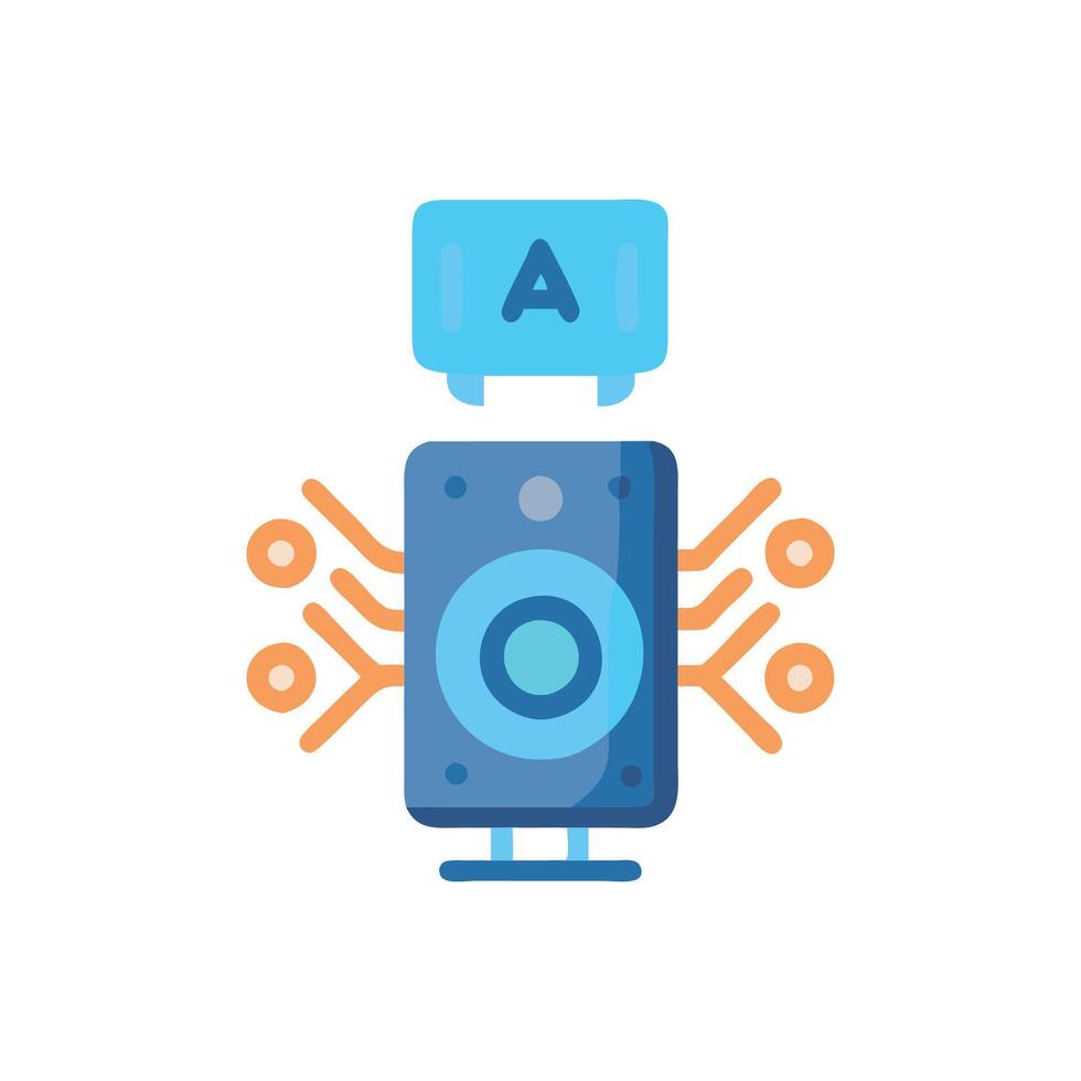 Smart AI Speaker Design vector