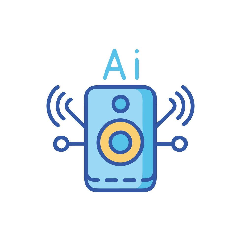AI Speaker Icon for Modern Homes vector