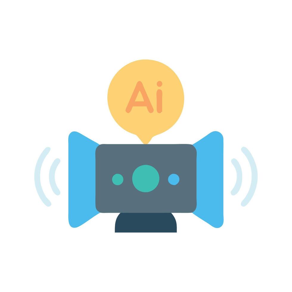 Innovative AI Speaker Icon Concept vector