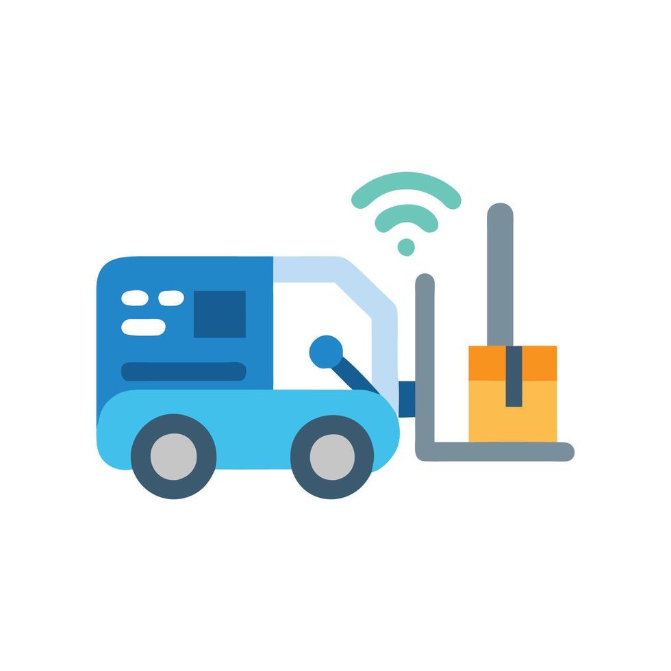Smart Autonomous Forklift vector