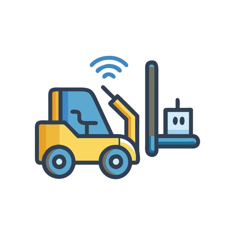 Innovative Forklift Icon Design vector