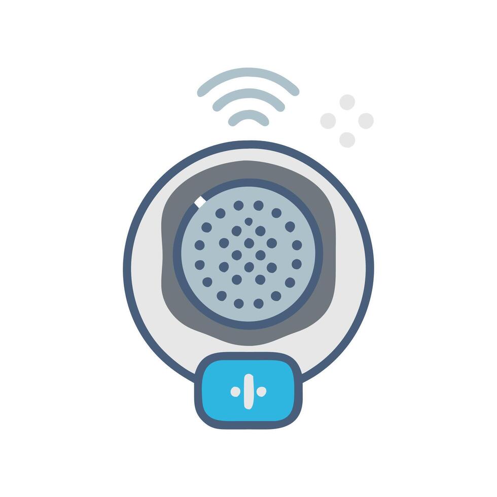 Innovative Bluetooth Shower Speaker Design vector