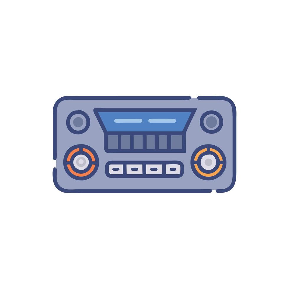 Innovative Car Audio System Design vector