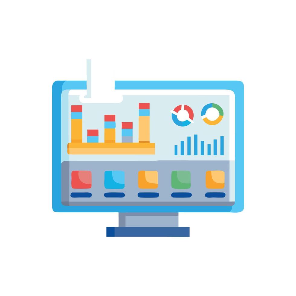 Innovative Digital Factory Dashboard Icon vector