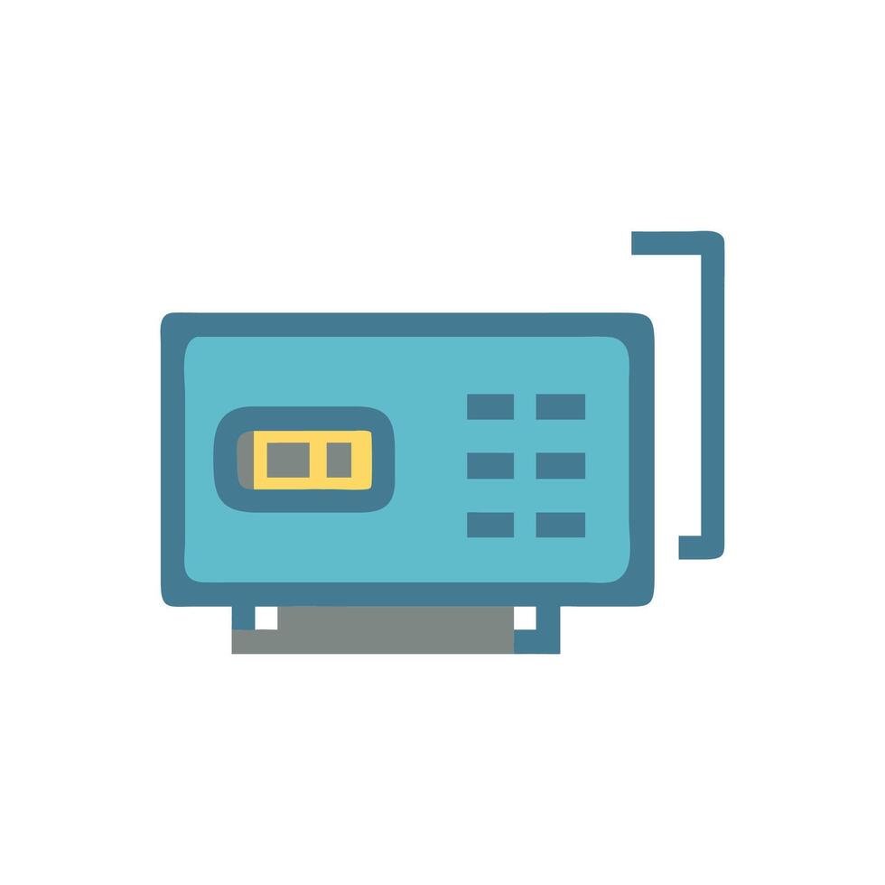 Innovative Display Adapter Icon Concept vector