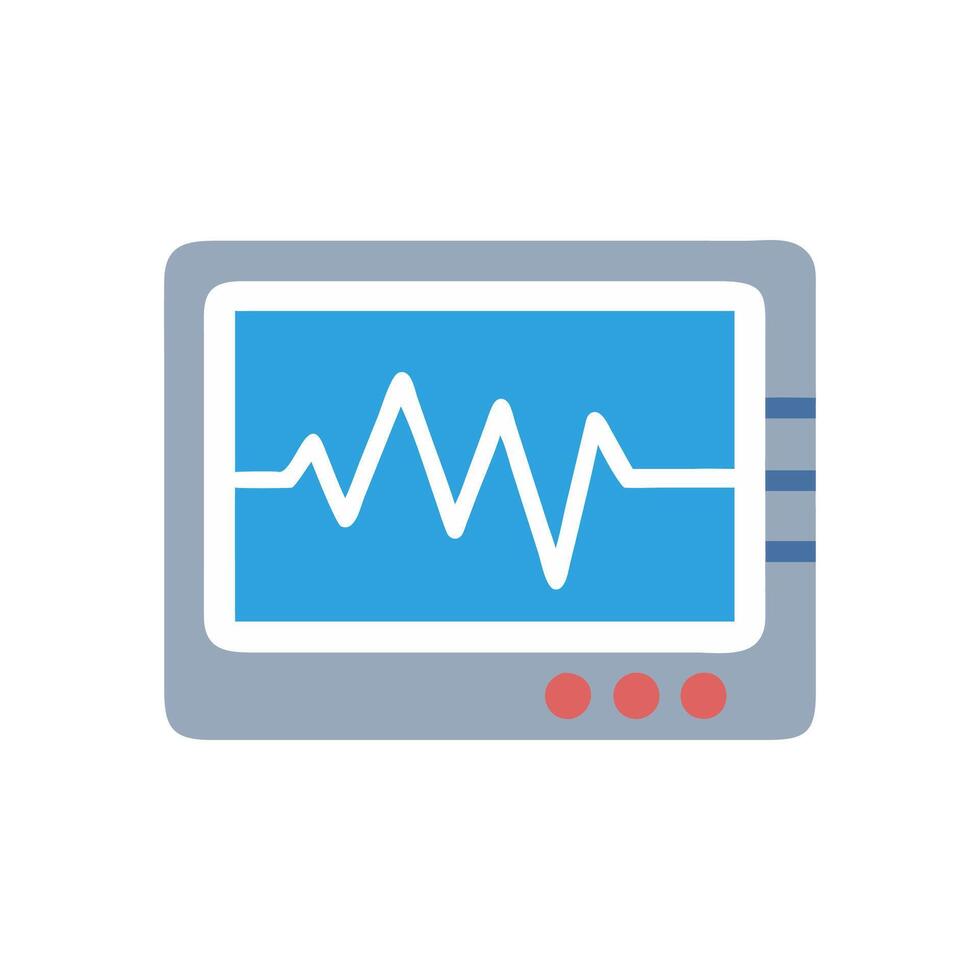 Innovative ECG Monitor Icon Concept vector