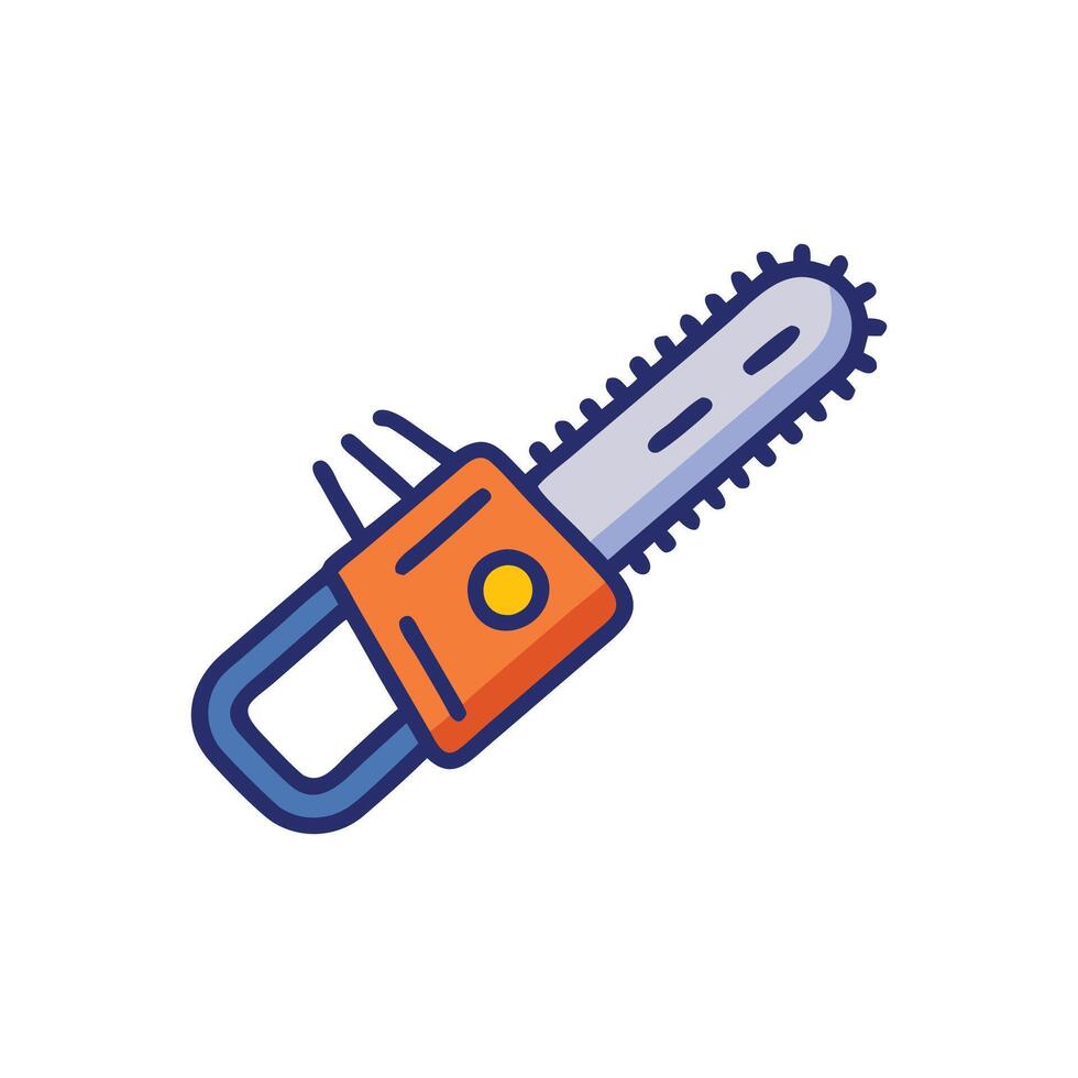 Innovative Electric Chainsaw Icon Concept vector
