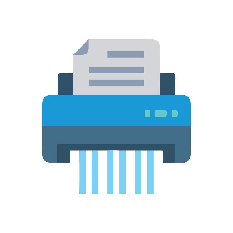 Electric Document Shredder Icon for Security vector