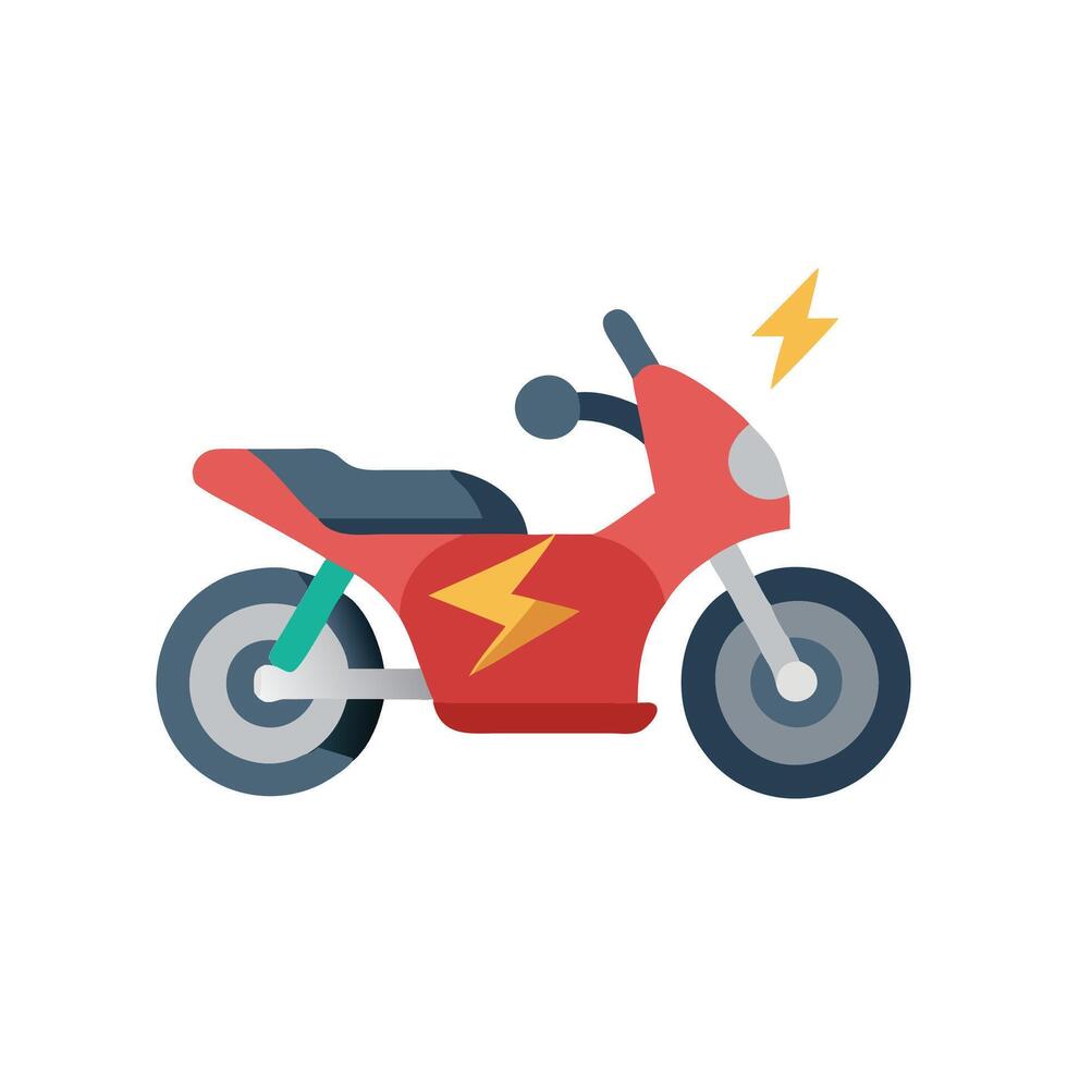 Versatile Electric Motorcycle Icon vector