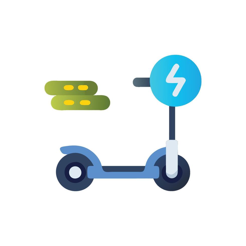 Electric Scooter Icon for EcoFriendly Travel vector