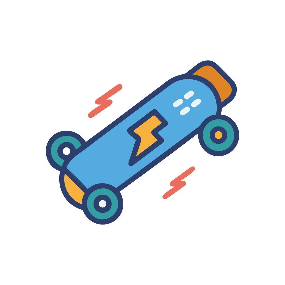 Innovative Electric Skateboard Icon vector