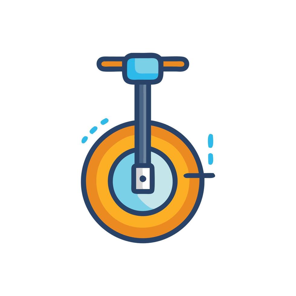 Electric Unicycle Icon for Unique Transport vector