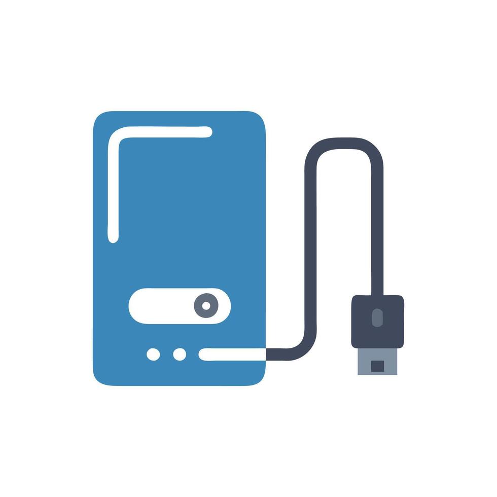 External Hard Drive Backup Device Icon vector
