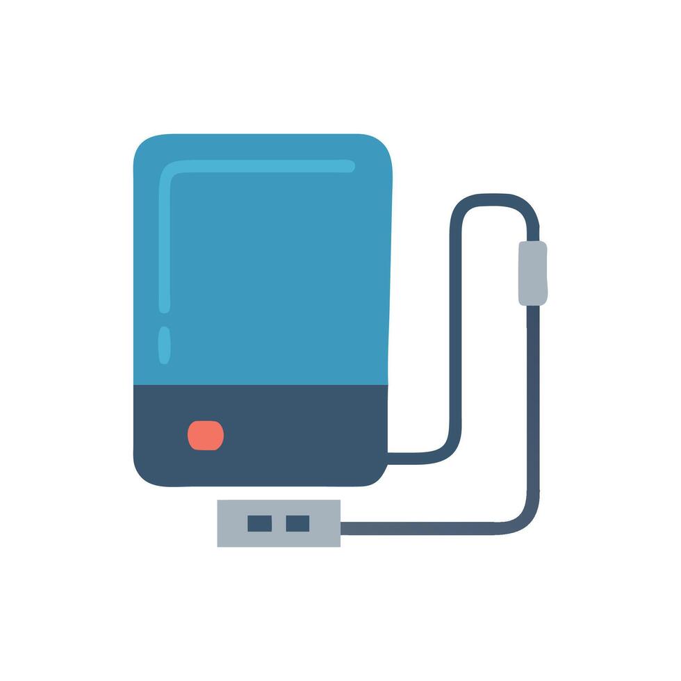 Portable External Hard Drive Icon vector