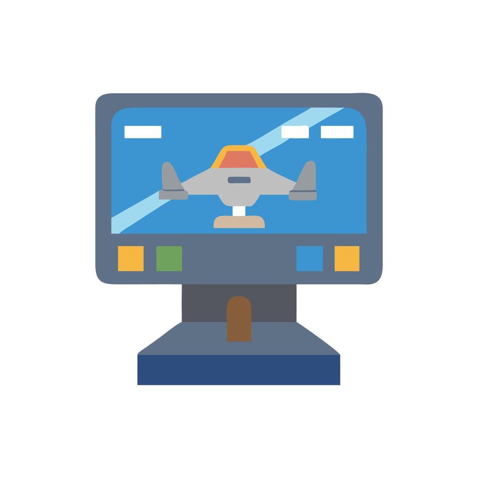 Aviation Flight Simulator Training Icon vector