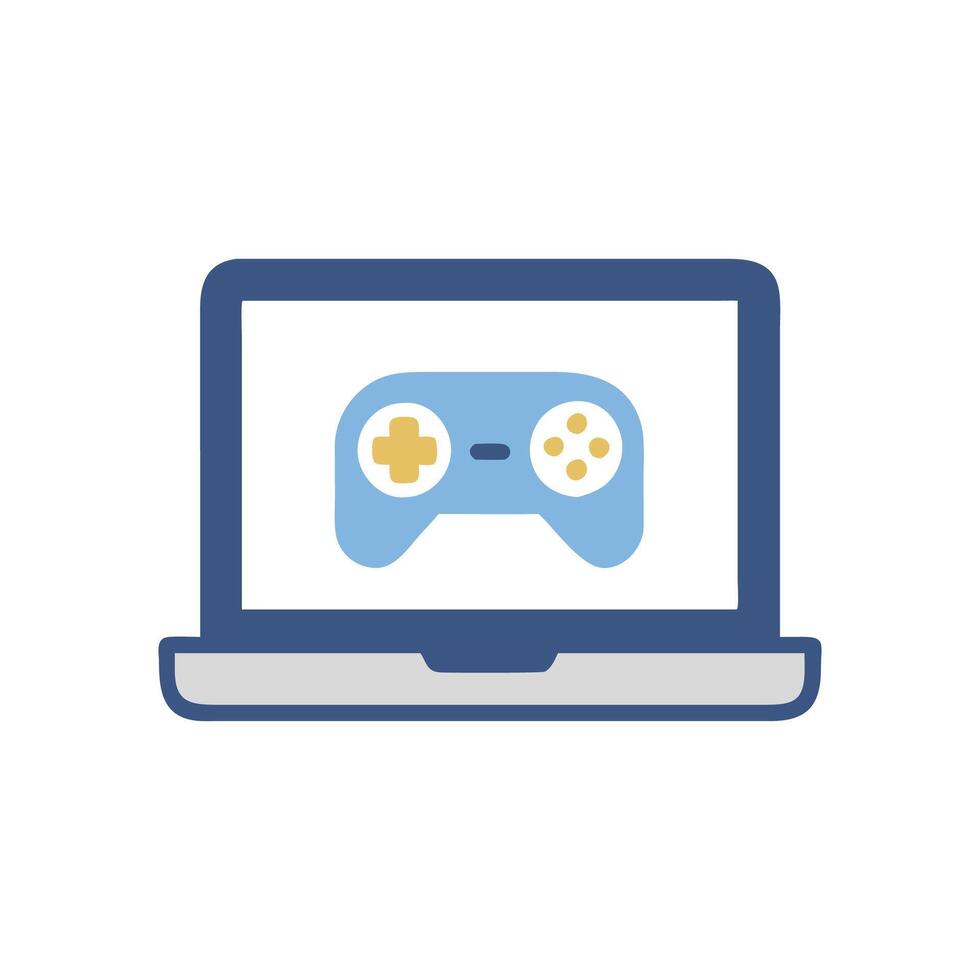 Gaming Laptop Icon Design vector