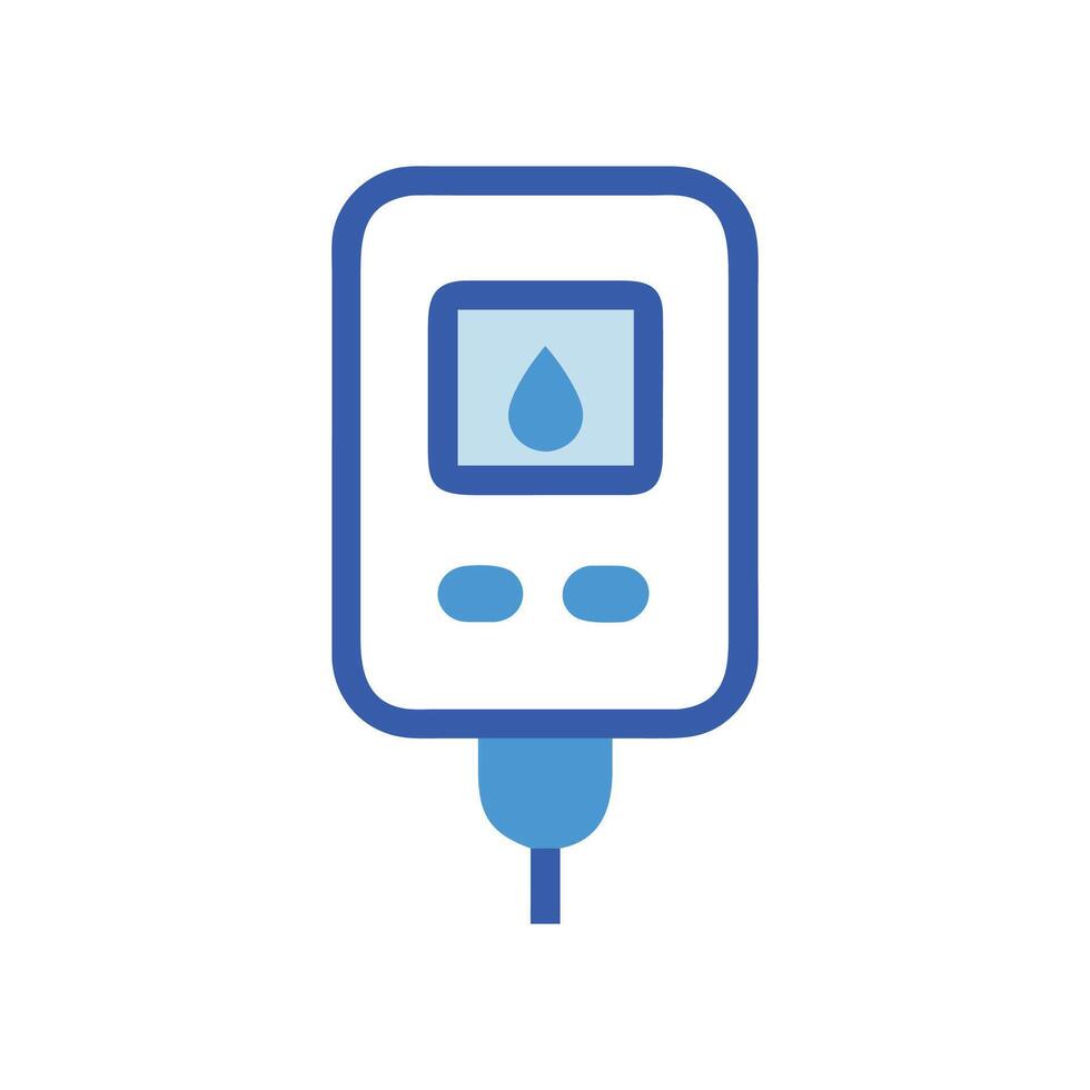 Diabetic Glucose Monitor Device Icon vector