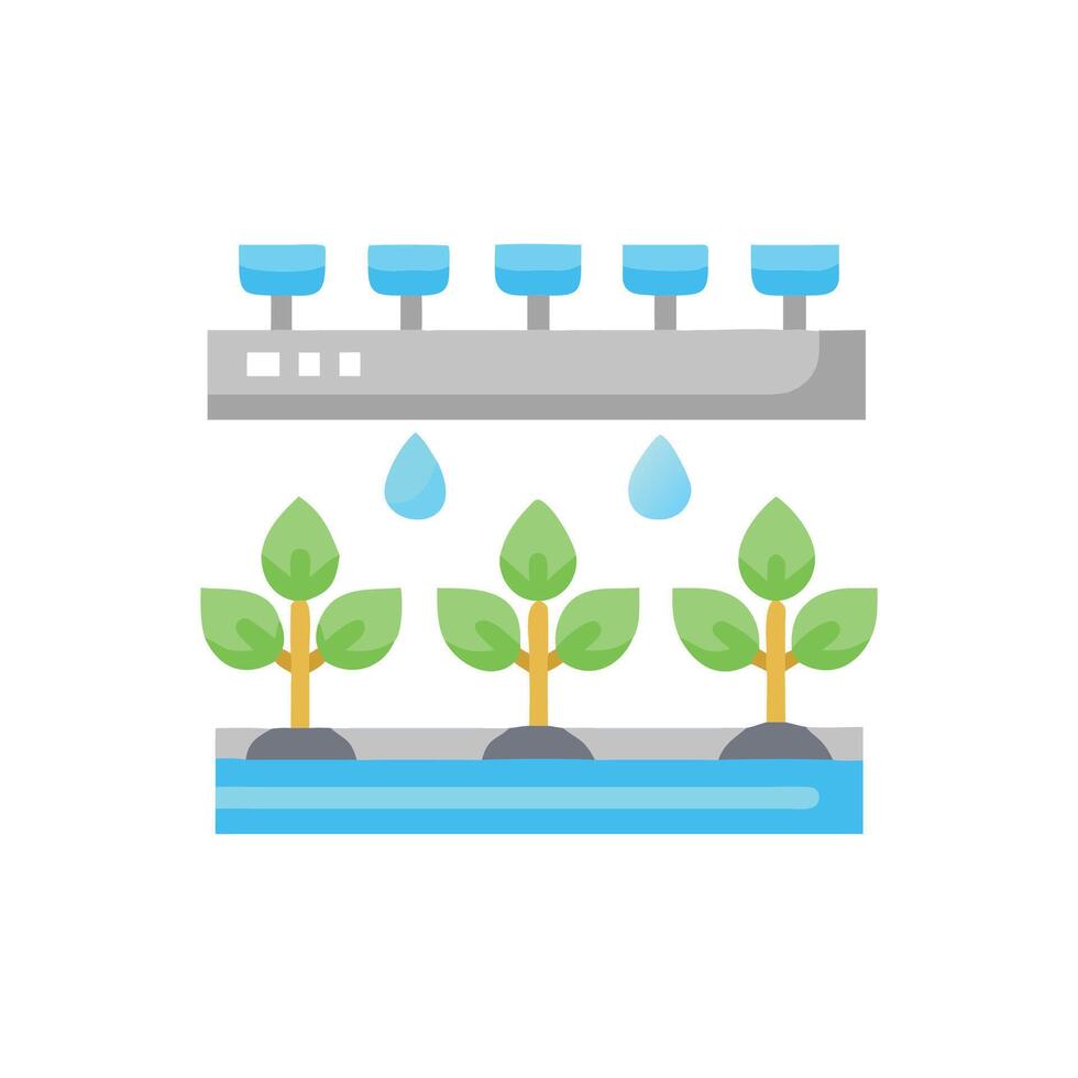 Growing Hydroponic System Icon vector
