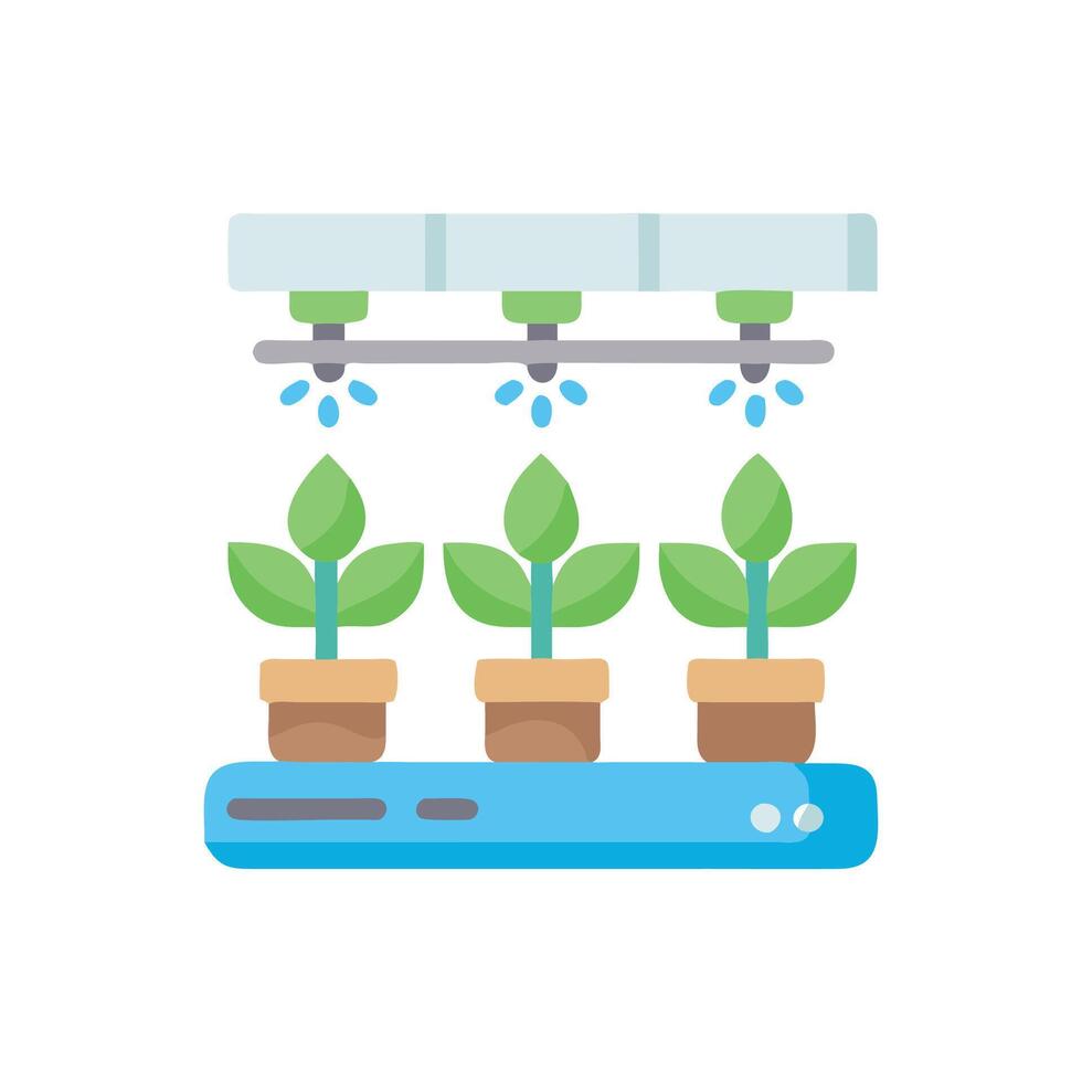 Hydroponic System Icon Design vector