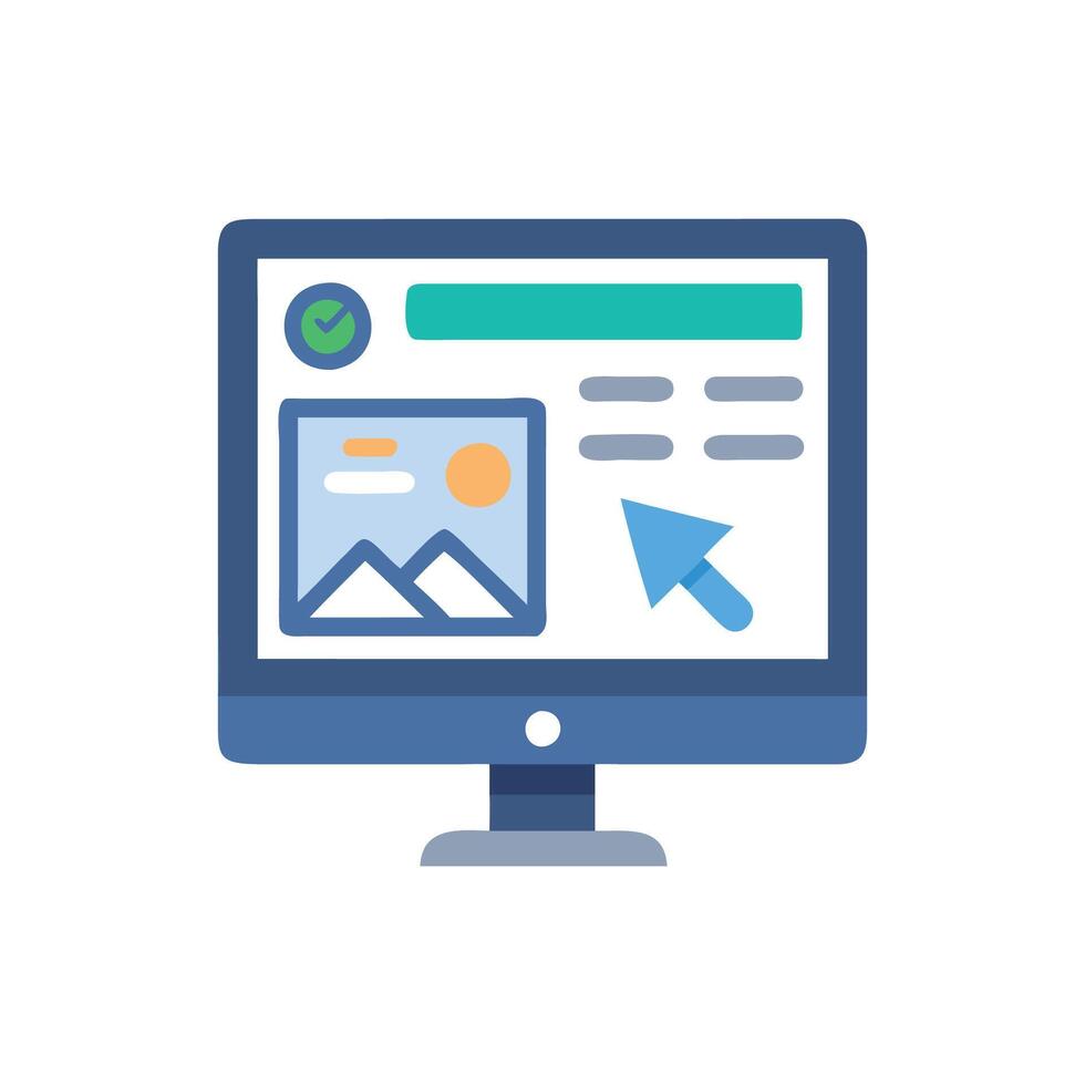 Touchscreen Interactive Display Icon vector