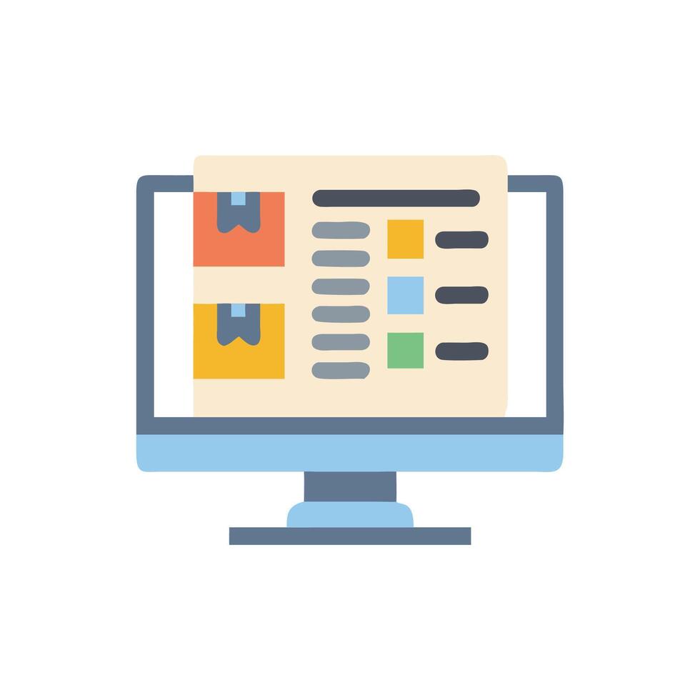 Inventory Monitoring System Icon Design vector
