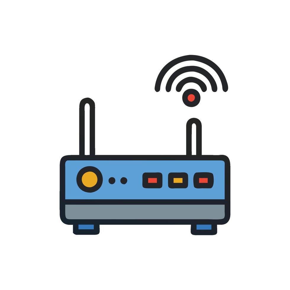 Gateway Device for IoT Connectivity Icon vector