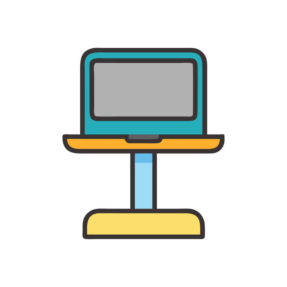 Laptop Stand Ergonomic Design Icon vector