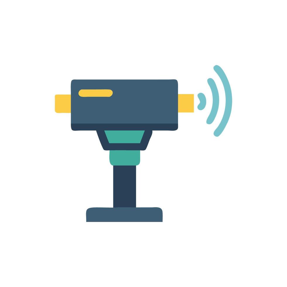 Precision Lidar Scanner Icon vector