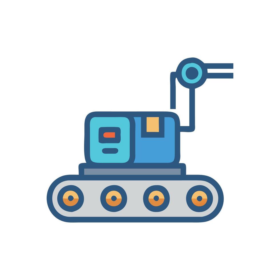 Logistics Robot Automation Icon vector