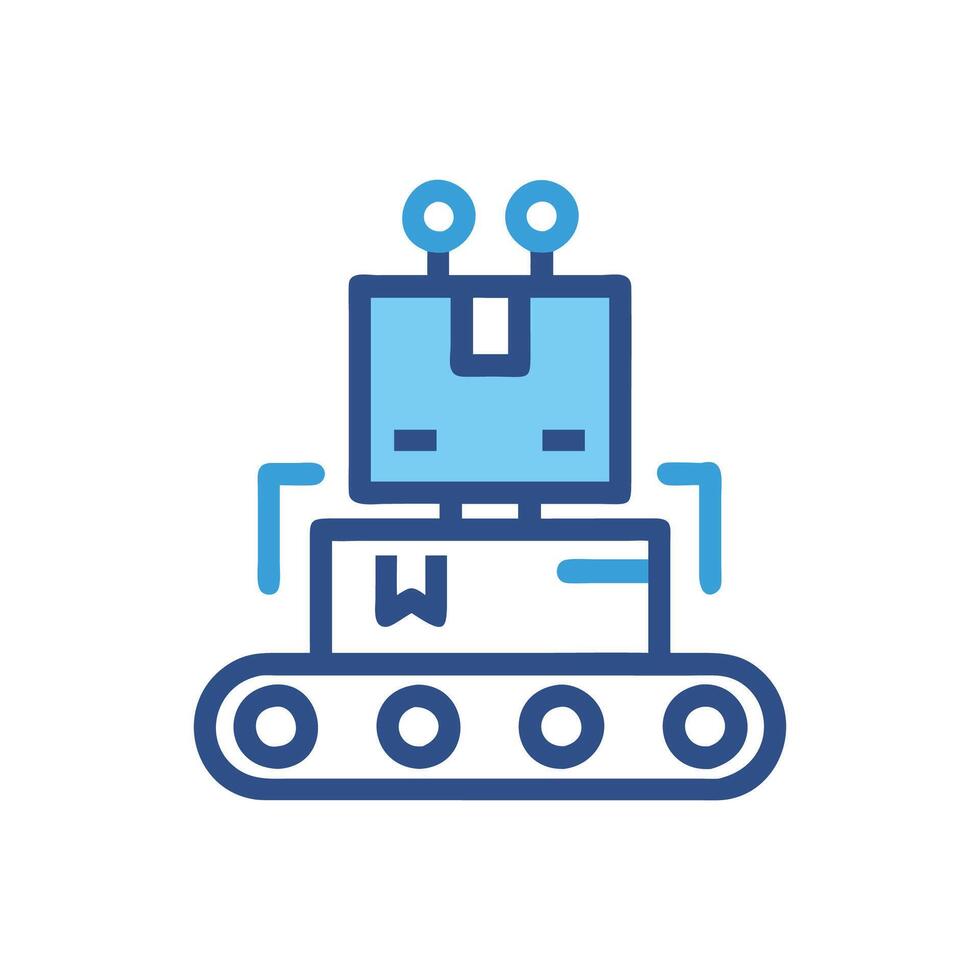 Robot for Logistics Automation Icon vector