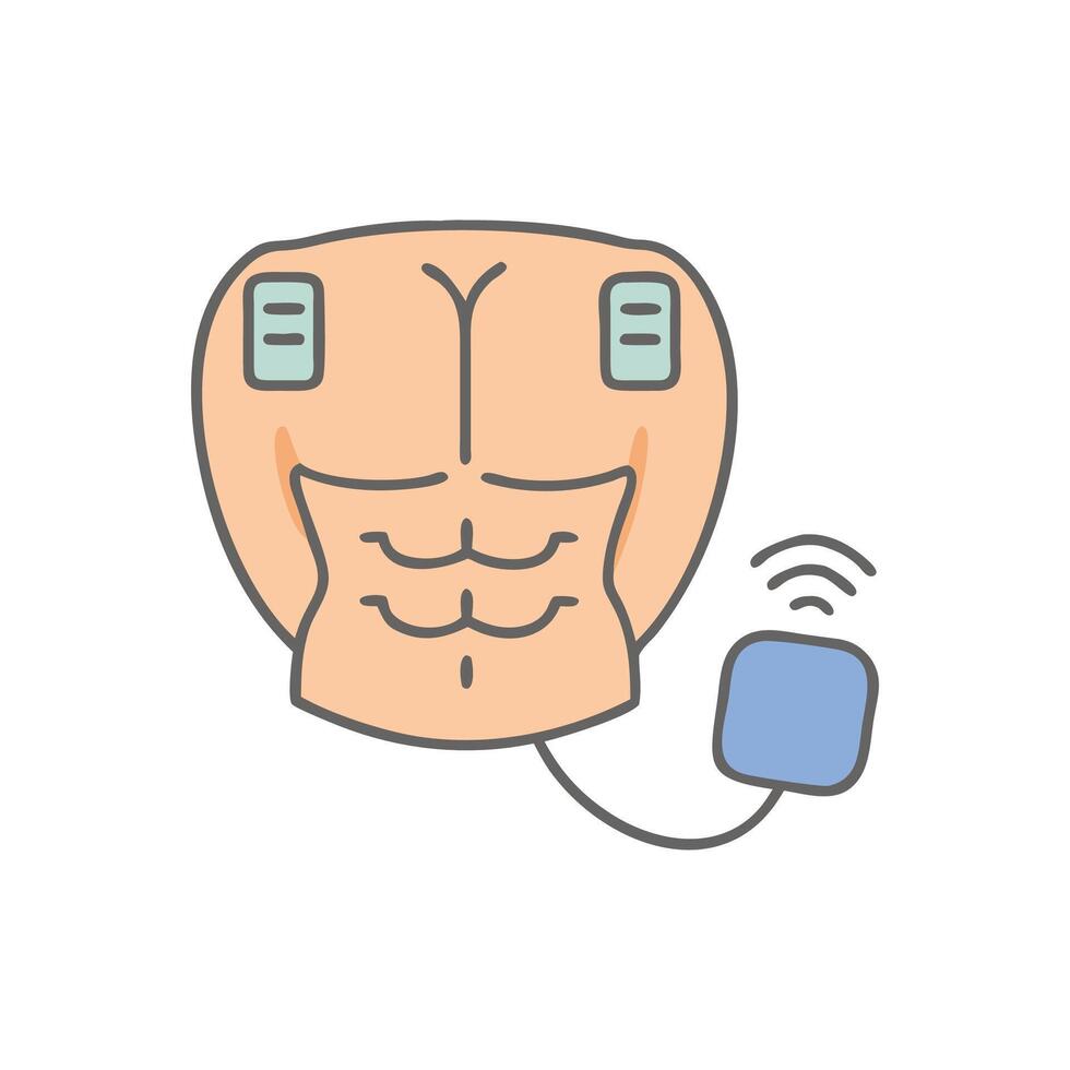 Rehabilitation Muscle Stimulator Icon vector