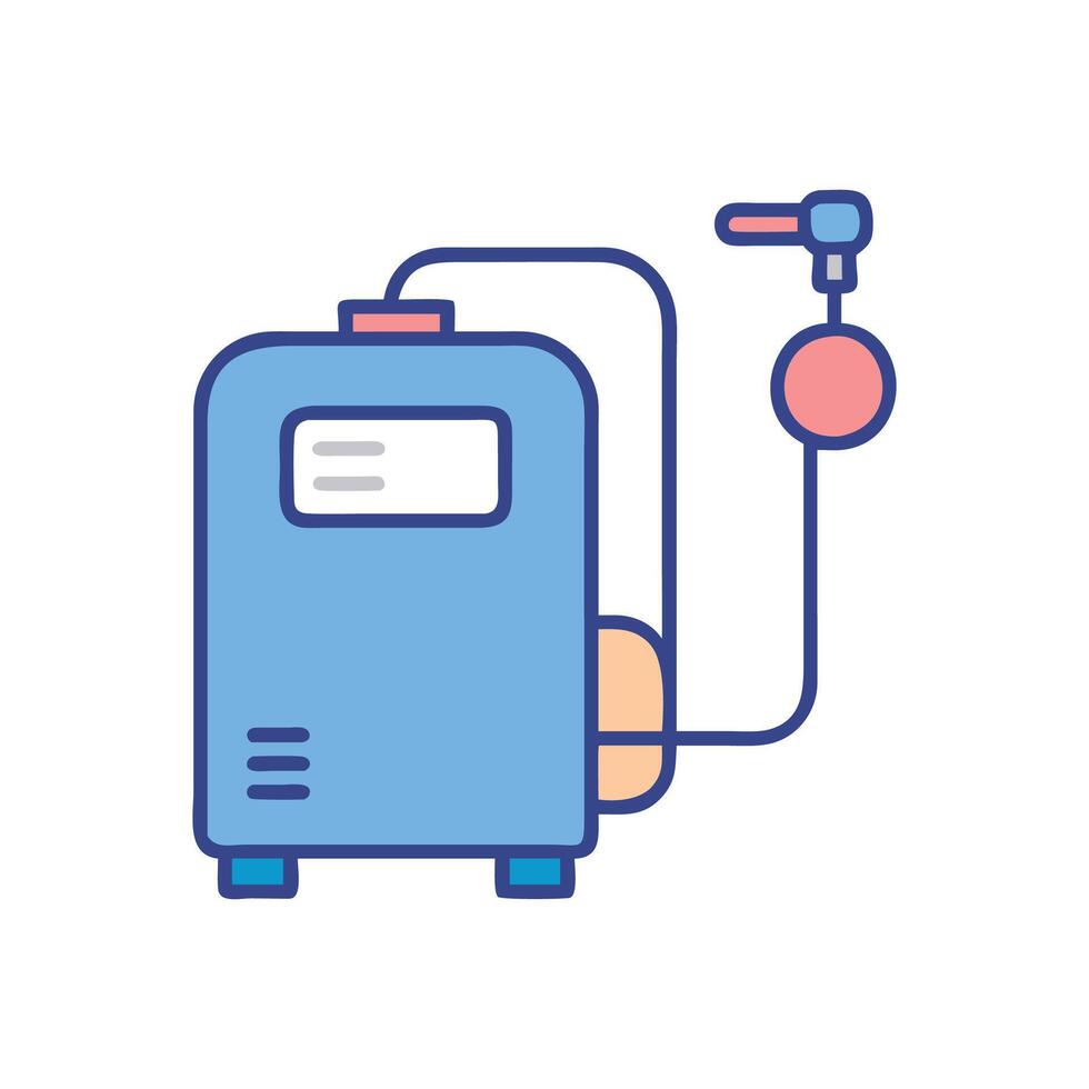 Oxygen Concentrator Icon Design vector