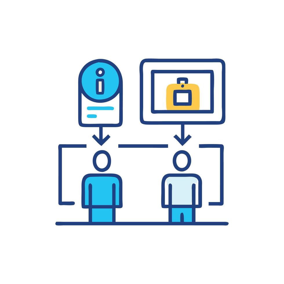 Information System for Passengers Icon vector