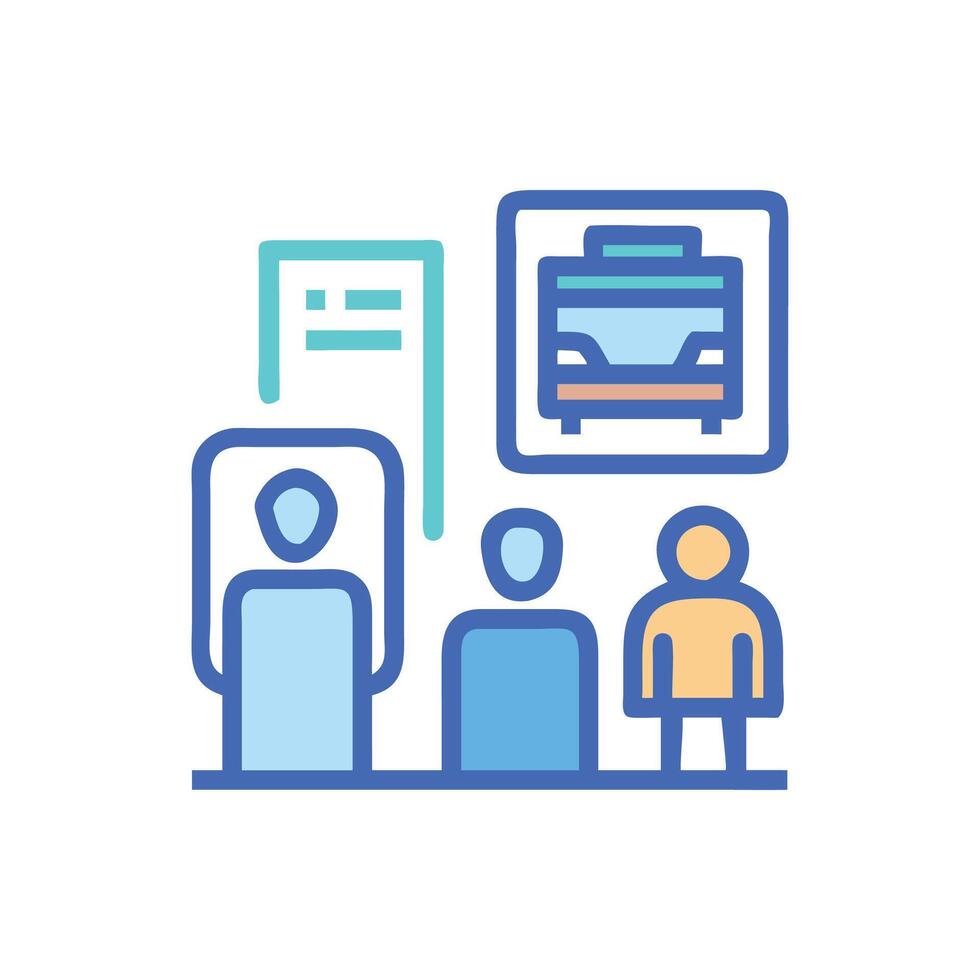 Passenger Information System Icon vector