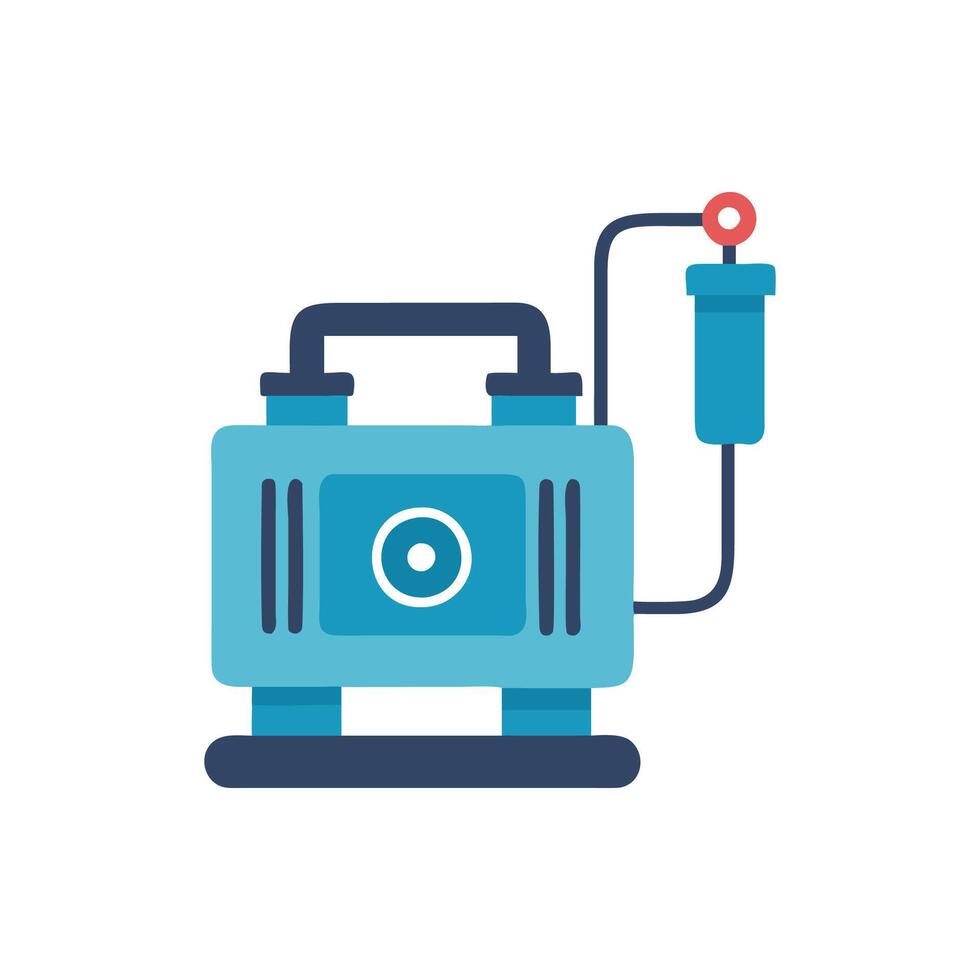 Portable Air Pump Device Icon Design vector
