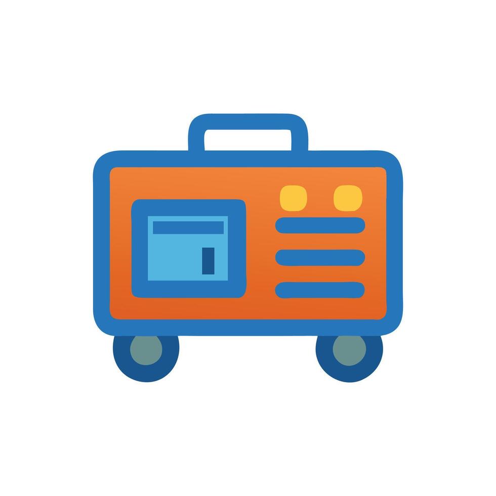 Portable Generator Power Supply Icon vector
