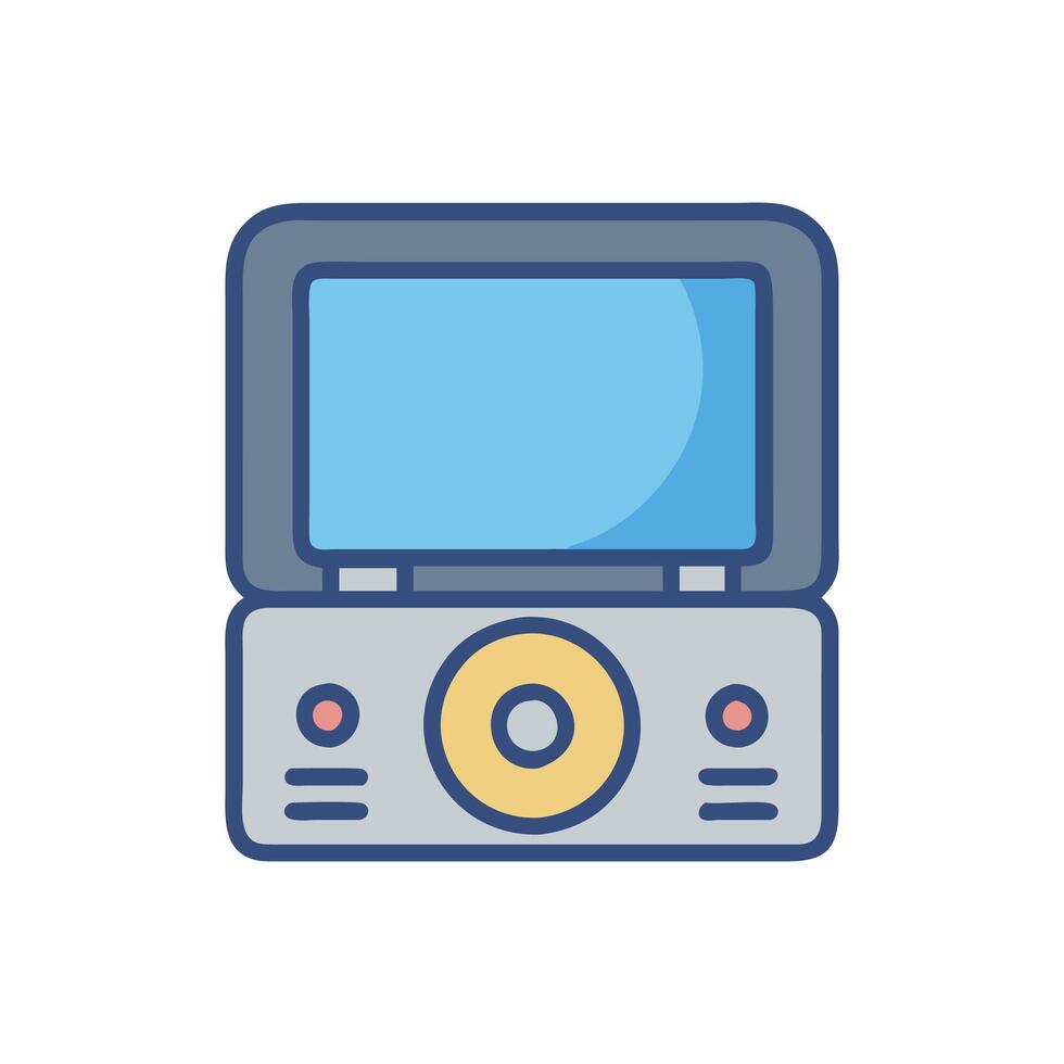 Portable DVD Player Entertainment Device Icon vector
