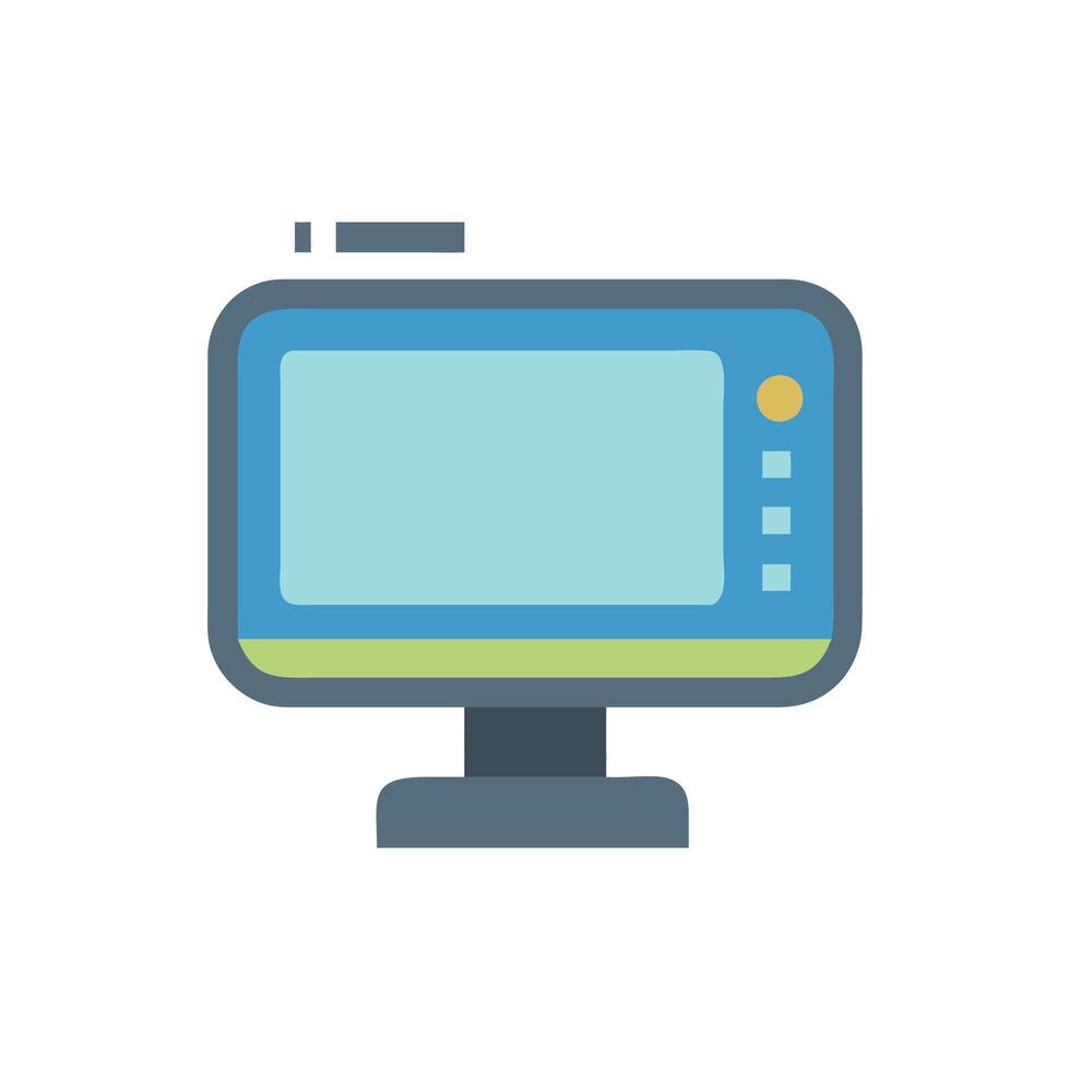 Portable Display Monitor Icon Design vector