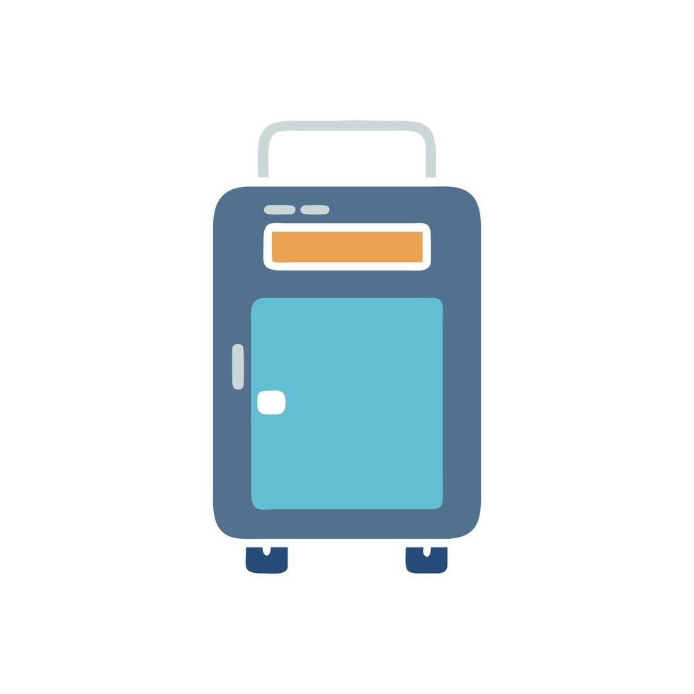 Portable Mini Fridge Icon Design vector