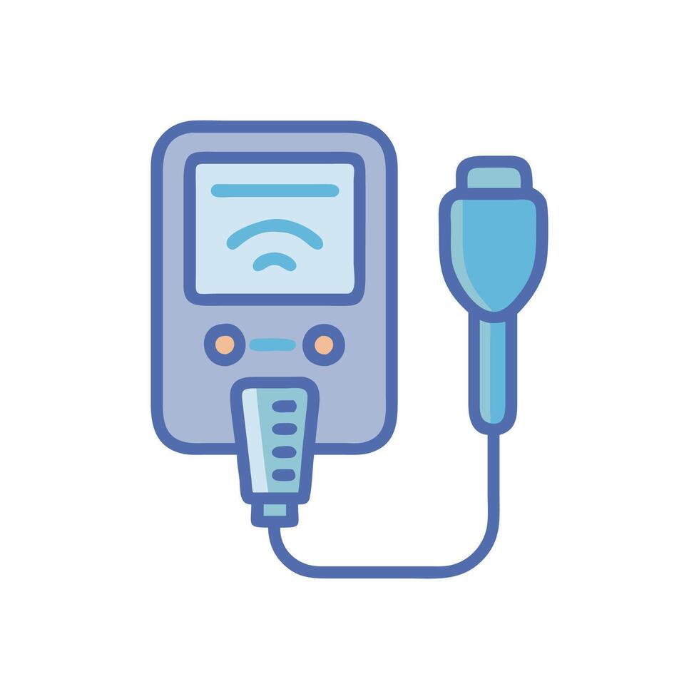 Portable Ultrasound Device Icon Design vector