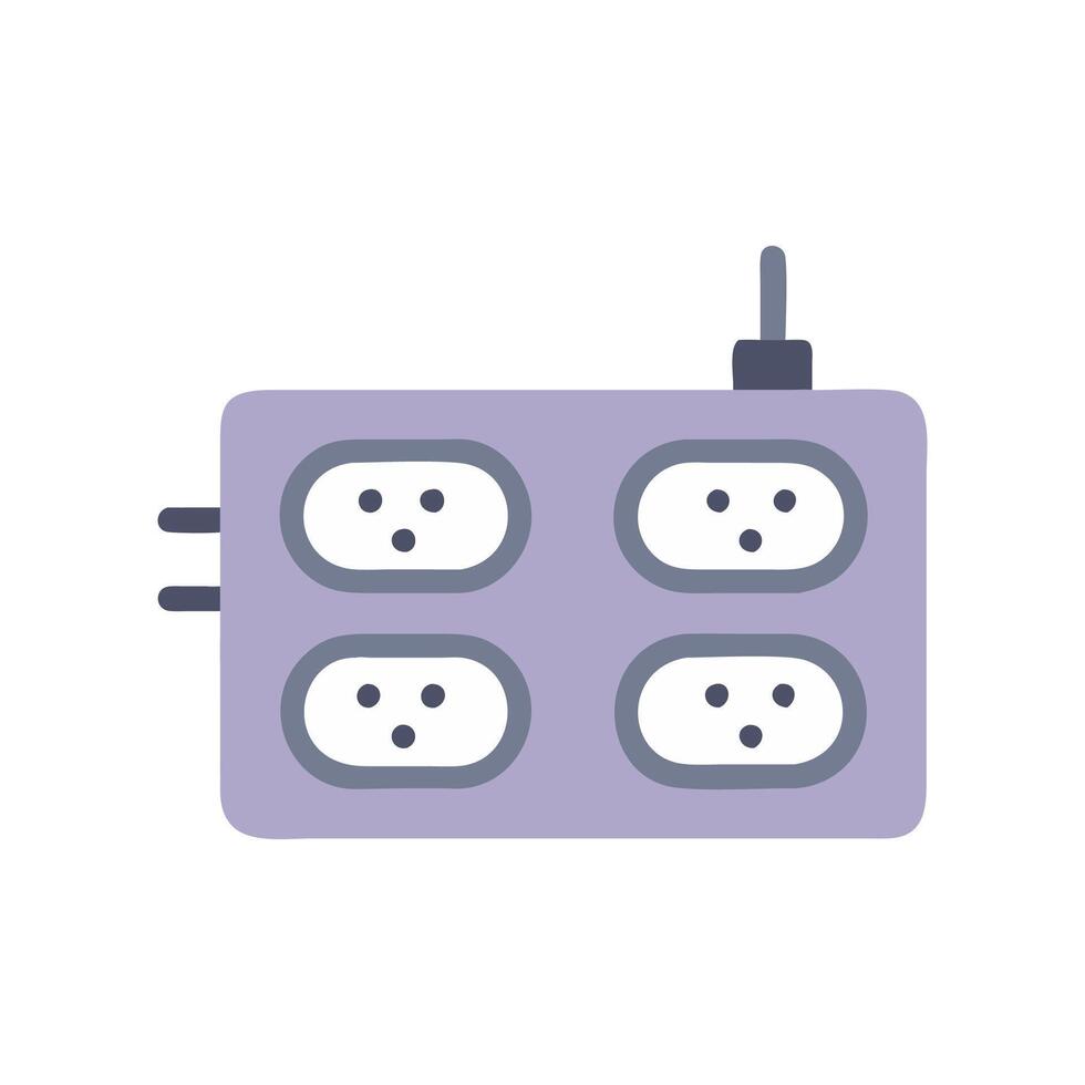 Electrical Outlet Power Strip Icon vector