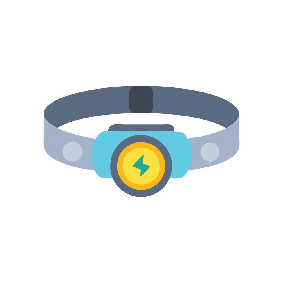 Rechargeable Headlamp Illumination Icon vector